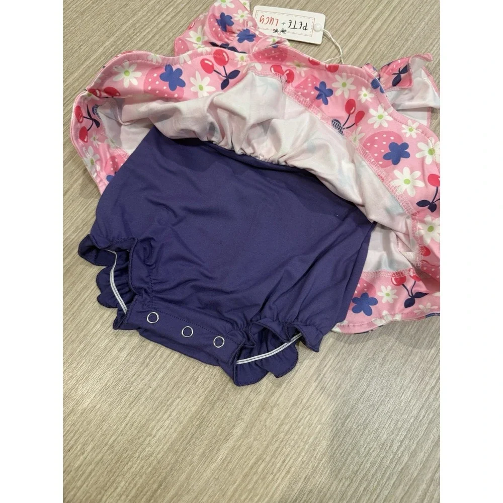 Pete + Lucy Cherry Berry Sweet Girl Romper 0-3 Months